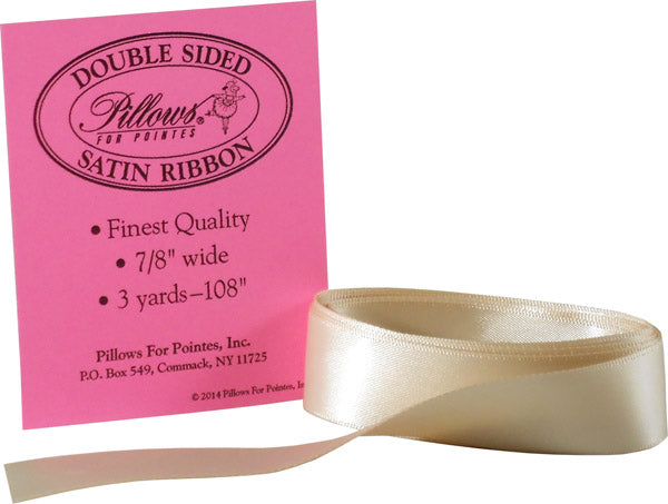 Double  sided Satin Ribbon by Pillows for Pointea available from Ma Cherie Dancewear Australia
