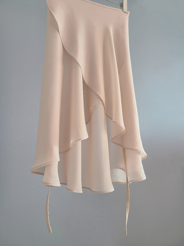 Beige Long Chiffon Wrap Skirt - Ma Cherie Dancewear Australia