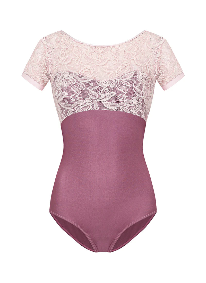 The rose pink Hera sleeved leotard by Olivine Wear is available from Ma Cherie Dancewear Australia.