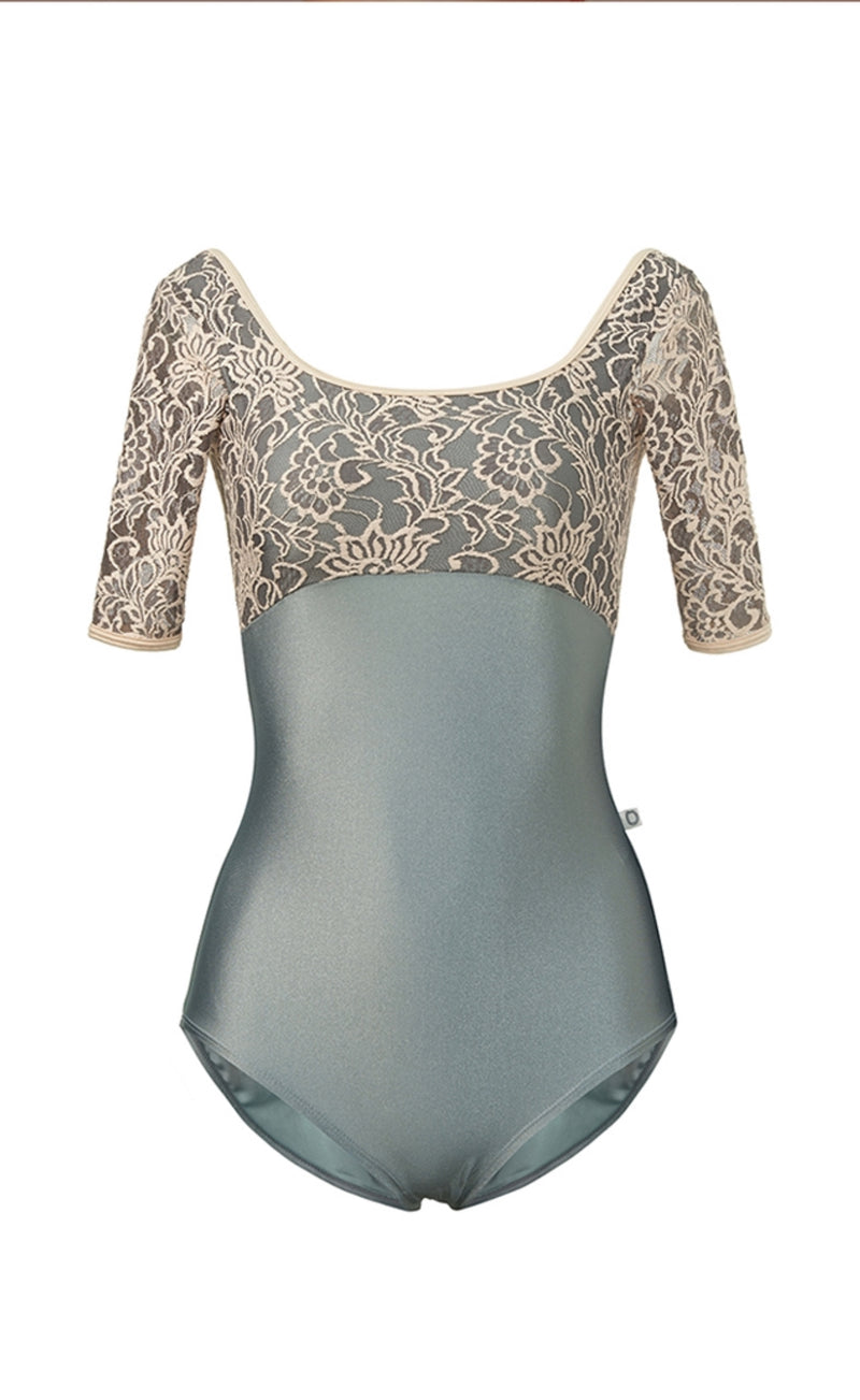 Silver Lace Dance Leotard from Olivine Wear available from Ma Cherie Dancewear Australia