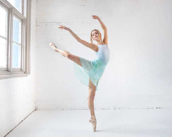 Sissone Wear Chiffon Emerald Wrap Skirt - Ma Cherie Dancewear Australia