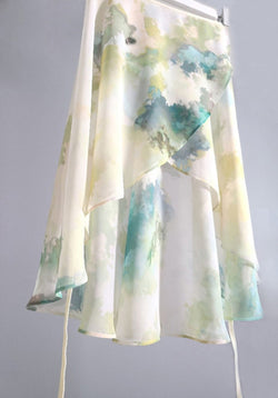 Sissone Wear Watercolour Mint Wrap Skirt (long) from Ma Cherie Dancewear Australia