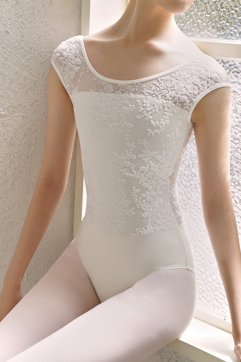 Sissonwear's Aeonian Purity White Velvet Leotard available from Ma Cherie Dancewear Australia.