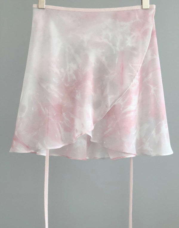 Baby Pink Chiffon Wrap Skirt (short) available from Ma Cherie Dancewear