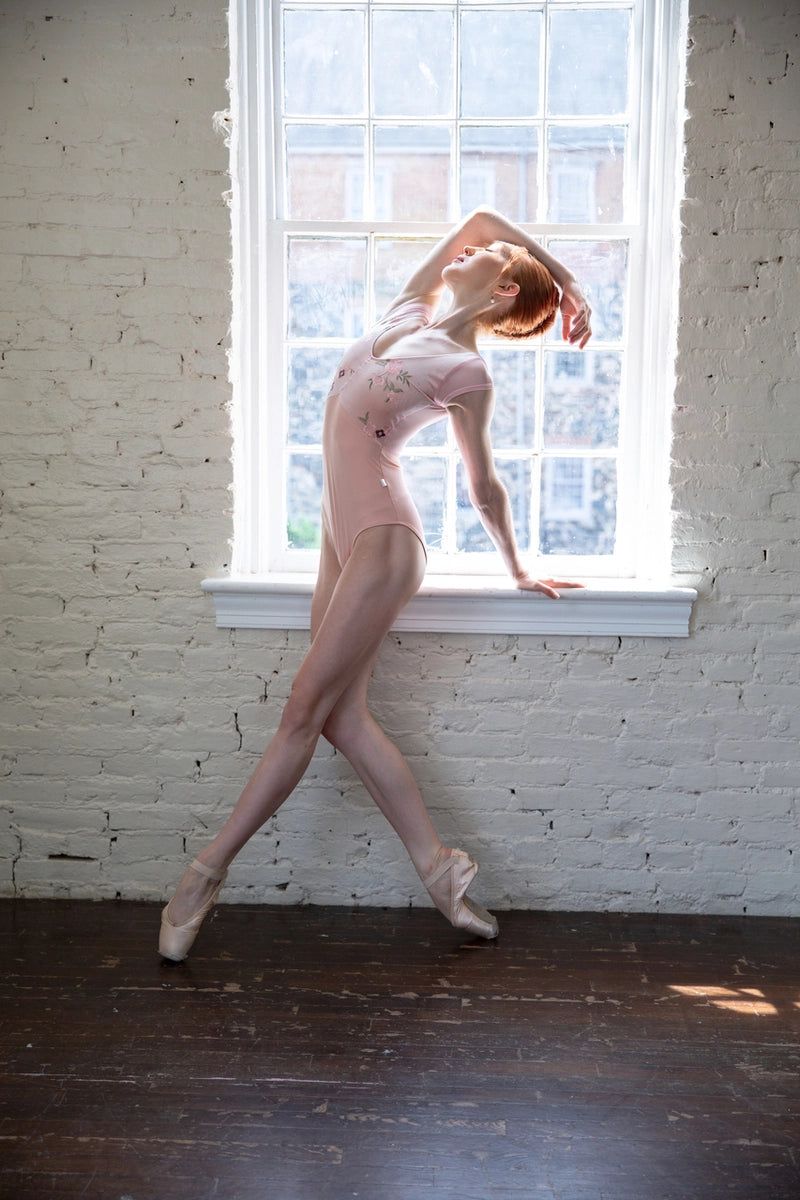 Light Coral Short Sleeve Leotard from Class In NY available from Ma Cherie Dancewear Australia