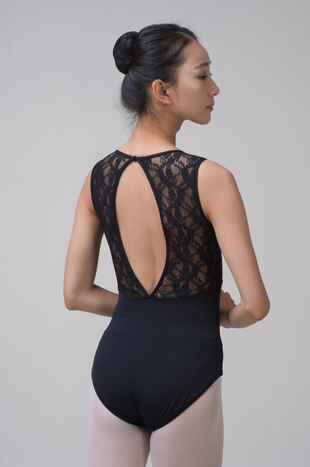 Grace Noir Black Lace Leotard - Dancewear Australia