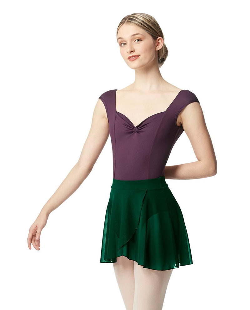 Lulli Dark Green Mesh Pull On Skirt, Natasha available from Ma Cherie Dancewear Australia