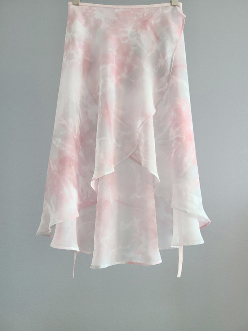 Baby Pink Chiffon Wrap Skirt (long) available from Ma Cherie Dancewear